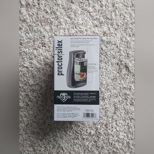 NIB Proctor Silex Electric Can Opener 75217G in Black